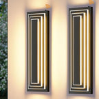 Dusk to Dawn Outdoor LED Wall Lights,3-Tier 23.6 in,36W,2 Packs by ZSMAIKU