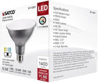 Satco S11591; 15.5 Watt PAR38 LED; Medium Base; Silver Finish; CCT Selectable; 120 Volt; 40 Degree Beam Angle; 15.5PAR38/LED/5CCT/FL/120V for Office, Store, Residencial, Commercial 6 LED Bulbs - Image 7