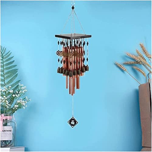 Outdoor Indoor Metal Tube Wind Chime with Copper Bell Large Windchimes for Patio Garden Terrace (Color : Bronze) (Red Copper) - Image 4