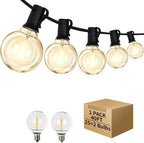 40 ft 25 Warm White G40 LED Outdoor String Light, Plug-in Globe Patio Light by ShineU