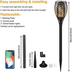 8Pack Flickering Solar Lights Outdoor Dancing Flame 3 Installation - Image 3