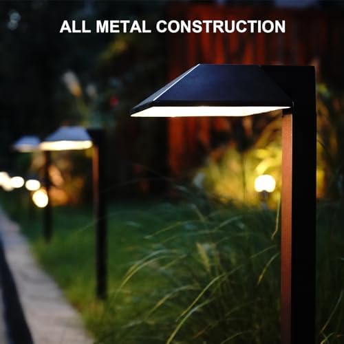 GOODSMANN Low Voltage Landscape Path Lights 8PK Kit 0.6W LED Sidewalk Landscape Lighting 22 Lumen Outdoor Electric Walkway & Pathway Lights Wired Bronze Finish 3100K Warm White with Cable Connectors - Image 6