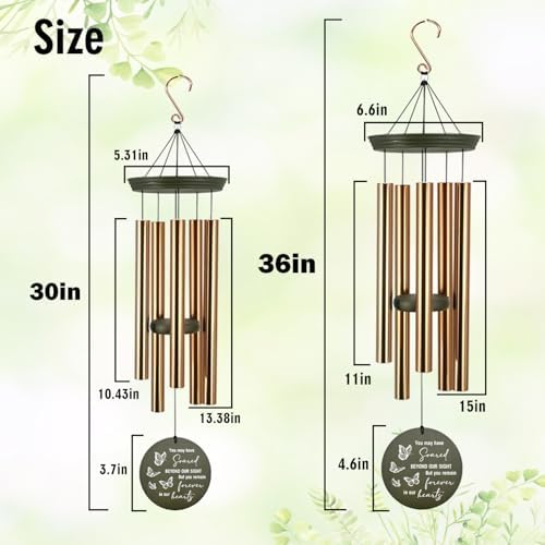 Personalized Memorial Wind Chimes Dandelion Funeral Gifts Patio - Image 6