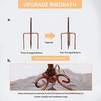 MUMTOP Glass Bird Bath for Outside, Red Bird Feeder Birdbaths for Oudoors - Image 5