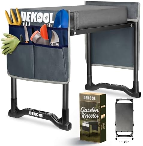 Foldable Garden Kneeler Seat, Garden Stools for Seniors, Heavy Duty Stool by Dekool