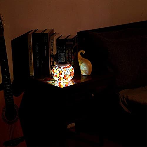 Solar Glass Ball Light Mosaic Jar Lights,Color Changing Globe Table Lamp Waterproof LED Night Light for Garden Patio Party Yard Outdoor Indoor Decorations (Ball) - Image 5