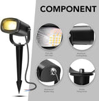 12W Low Voltage Landscape Lights 2700K Warm White LED Landscape Lighting IP65 Waterproof Spot Lights Outdoor Spotlights with Connectors for Garden Yard Tree, 8 Pack - Image 5