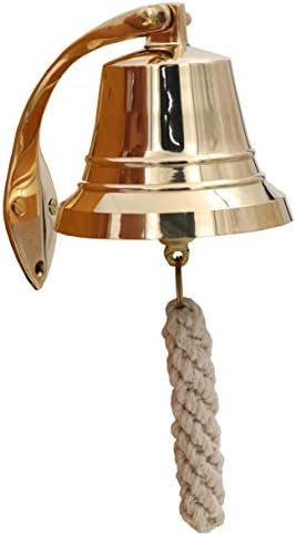 The Metal Magician Nautical Hanging Wall Mountable 4" Solid Brass Ship Bell - Image 3