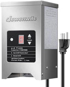 DEWENWILS 150W Low Voltage Landscape Transformer with Photocell Sensor, 120V AC to 12V/15V AC, Low Voltage Transformer for LED Landscape Lights, Spotlight, Weatherproof Stainless Steel, ETL Listed by DEWENWILS
