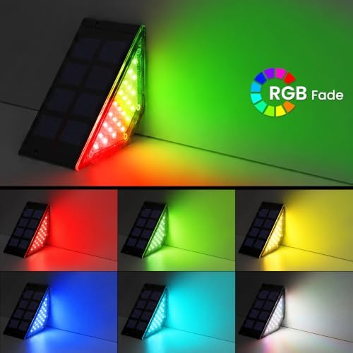PATIOWIN 12 Pack Solar Step Lights for Outside, 24 LEDs Solar Stair Lights Waterproof IP65, Solar Deck Lights Outdoor Decor for Garden, Porch - Image 2