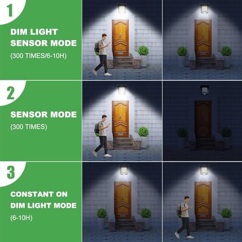 Tryme 118Leds Solar Lights Outdoor Clip Motion Sensor Lights Security Light 3 Modes, 3 Color Temperature, Solar Powered, USB Charging (2 Pack) - Image 3