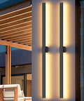 Aipsun 71" LED Outdoor Wall Light, Modern Black Exterior Lighting Fixture by Aipsun