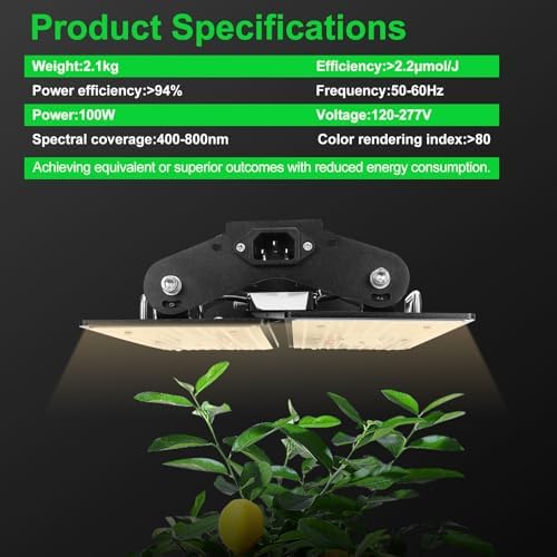 100W LED Plant Grow Light Meets Plant Growth Requirements Multi-Angle Adjustable, Hanging Design Suitable for Various Growing scenarios - Image 3