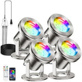 LyLmLe Underwater Pond Light with APP Control & 12V Transformer (4-Spots) by LyLmLe