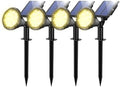 NBKLS Solar Spot Lights for Outside, 21 LED Outdoor Solar Lights for Yard, 4 Pack Solar Spotlights Waterproof Auto On/Off for Landscape, Wall, Garden, Pool, Tree, Pathway and Driveway(Warm White) by NBKLS