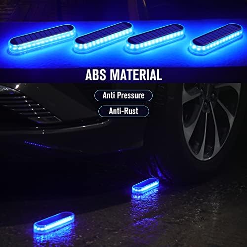 Solar Dock Deck Lights Outdoor 6Pcs Blue Solar Step Lights IP68 Waterproof - Image 3