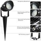 Low Voltage Landscape Lights Outdoor LED Landscape Lighting with Connectors 5W 500LM Focusing Lens Spotlights,24V AC/DC 3000K Warm White Waterproof IP65 Pathway Garden Yard Lights 6PACK - Image 4