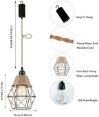 2pcs Battery Operated Pendant Lights Outdoor Chandelier Gazebo - Image 2