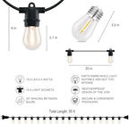YULETIME 35 ft 18 LED Patio String Light Plug-in Adapter, E26 Base S14 Bulb - Image 4