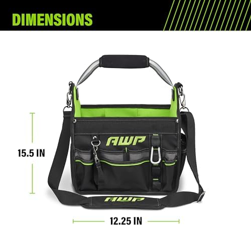 AWP Tool Bags, Premium Tool Bag, Black, Durable Tool Tote, for Professionals and Contractors - Image 4
