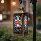 Solar Lantern Vintage Abstract Bunny Art Outdoor Waterproof Garden Hanging Lantern Solar Powered Lighting Outside Solar Light for Patio Yard Camping, Gifts for Women Mom - Image 6