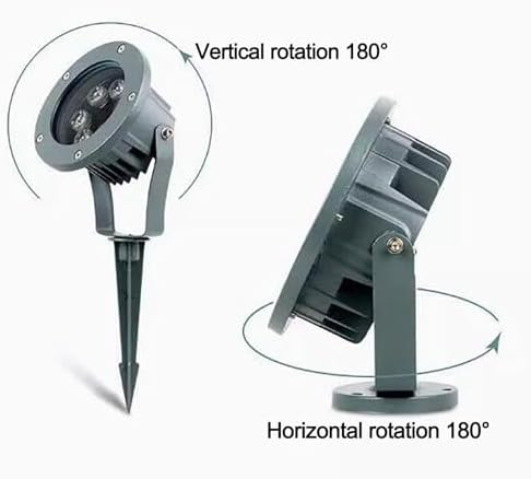 Tree Spotlight LED Beam Spotlight - Round Outdoor LED Flood Light, AC 220V IP65 Waterproof Triple Plug-in Tree Lamp, Garden Courtyard Greening Lawn Projection Tree Landscape Spotlight(White,A-3W) - Image 6