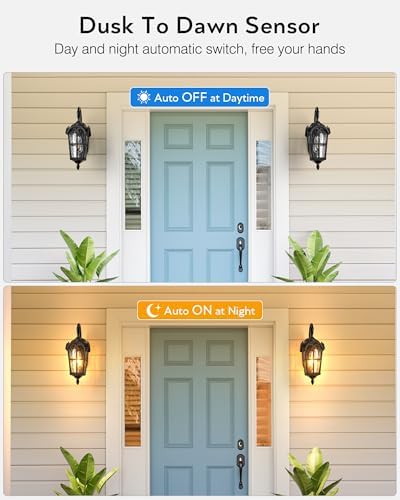 VIANIS Outdoor Lights for House, Black Dusk to Dawn Outdoor Lights, 2-Pack - Image 2