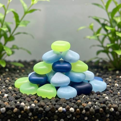 300pcs Glow in Dark Resin Pebbles, for Garden - Image 7