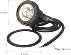 Low Voltage Pond Lights 2PK Landscape Lighting Submersible Light 2900K Warm White 5.4W 135 Lumens Underwter Lights Floodlight with 15FT Wire for Swimming Pool, Fountain, Pond - Image 6