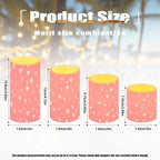 4 Pack Flameless Candles with Remote for Valentines Day LED Candles with Timer Hearts Pink Elictric Pillar Tealights Flickering Battery Operated for Patio Porch Home Decor - Image 3