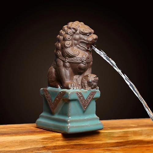 Animal Pond Spitters, Ceramic Spitter Fountain, Spitters for Small Ponds, Unique Garden Water Feature with Water Pump, for Balcony, Courtyard and Home Office by GUAWJRZDP
