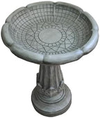 Hamiedun 23.23”Tall Resin fiber Outdoor Bird Baths for Garden - Standing Birdbath, with Decorative Carving Pedestal Birdbaths,for Garden, Patio, Lawn, Backyard (23.23''H) - Image 6