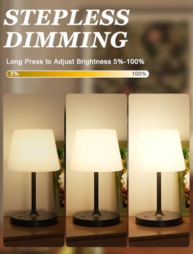 Shower Lamp IP54 Waterproof, Cordless Rechargeable Table Lamp, Outdoor Use - Image 2