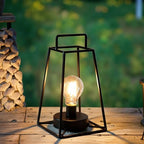 JHY DESIGN 6PCS Retro Style Geometric Table Lamp 10''High Simple Iron Art Cordless Lamp Battery Powered Lamp with 6-Hours Timer Feature Cage Wireless Light for Balcony Party Indoor Outdoor - Image 5