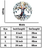 Tree Of Life Metal Wall Art Round Plaque Rustic Steel Decor For Living Room Bedroom Or Garden Porch Elegant Nature Inspired Silhouette Hanging Ornament (24 INCH) - Image 6