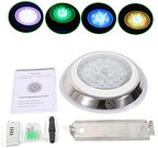 54W RGB LED 7 Color Changing Pool Light 5400 LMS Wall Surface Mounted Waterproof 90 Degrees Beam Angle Swimming Pool Pond Submersible Underwater Lamp IP68 Waterproof 12V AC with Remote 4.9ft Cord - Image 5
