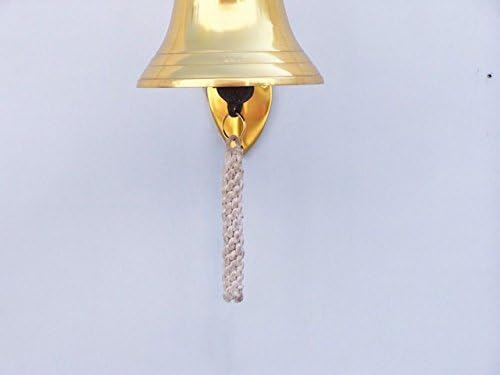 Hampton Nautical BL2021-9B Brass Plated Hanging Harbor Bell 7" - Nautical Decor - Nautical Home Decoration - Image 5