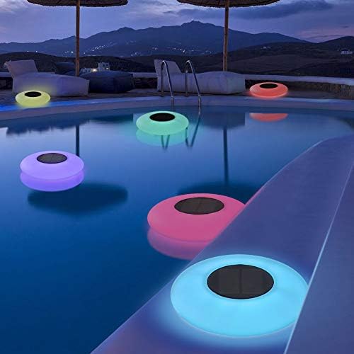 GEEDIAR Floating Pool Lights Solar Swimming Pool Light with 16 Color Changing Outdoor Decorations Light Waterproof LED Lights for Patio,Garden and Pool… by GEEDIAR