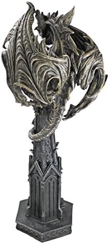 Design Toscano CL4187 Raptor, Gargoyle Surveyor of the Realm Sculpture,two tone stone - Image 3