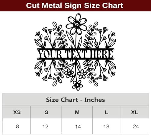 MeMate Custom Name Garden Sign - Metal Flowers Art Decoration, Personalized, 8-24 Inches, Housewarming Gift - Image 7