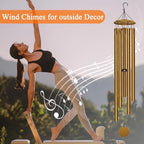 65" Extra Large Wind Chimes for Outside, Deep Tone Gold - Image 6