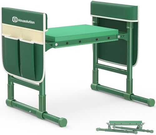 Housolution Garden Kneeler and Seat with Anti-Tipping Extendable Legs by Housolution