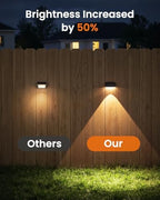 VOLISUN Solar Fence Lights 12 Pack, Fence Post Solar Lights Outdoor Waterproof with Warm White LED Spot Lens, Solar Deck Lights for Outside Wall, Deck, Patio, Yard, Rail, Garage, Pool - Image 6
