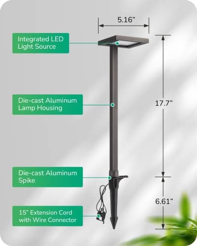 EDISHINE Low Voltage Landscape Lighting, LED Modern Pathway Lights 4 Pack - Image 6