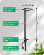 EDISHINE Low Voltage Landscape Lighting, LED Modern Pathway Lights 4 Pack - Image 6