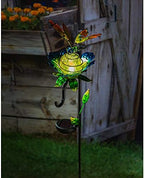 Evergreen Garden 37 Inch Solar Butterfly and Shepherds Hook Garden Stake, Butterfly Décor for Homes Gardens and Yards - Image 2