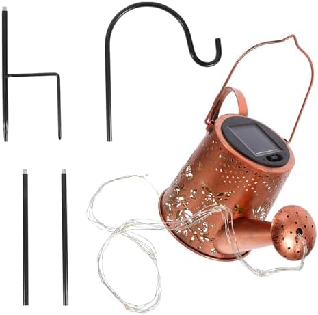 SUPVOX Watering Can Solar Light Xmas Retro Iron Stake Garden Decor by SUPVOX