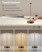 Cordless Table Lamp Rechargeable 6000mAh Battery Outdoor LED Light - Image 3