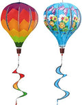 Giant Rainbow Butterfly Hot Air Balloon Garden Wind Spinners Large Pinwheels Lawn Yard Catchers Ornaments Windmills Outdoor Hanging Decor Whirligigs Wind Hanging Windsock 2Pack by DecorateYourLife