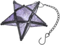 SUPVOX Glass Star Lantern Decorative Candle Lantern Hanging Purple Glass Star Candle Holder for Home Garden Patio Indoor Outdoor Use by SUPVOX